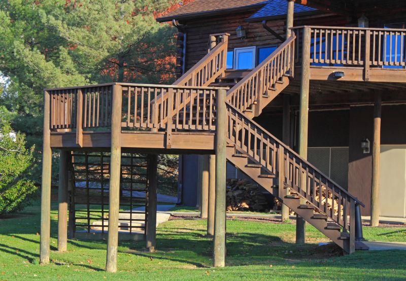 Deck with Stairs and Railing